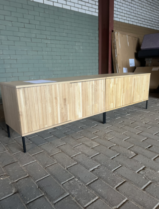 2x New Gravure Tv-meubel B 100 cm – Eiken – Naturel WOOOD